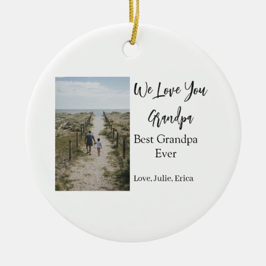 Best Opa jemals Großeltern Foto Geschenke Klassike Keramik Ornament (Vorne)