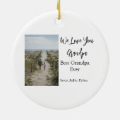 Best Opa jemals Großeltern Foto Geschenke Klassike Keramik Ornament (Hinten)