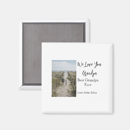 Best Opa jemals Großeltern Foto Geschenke Klassike Magnet (Vorderseite/Rückseite)