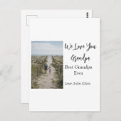 Best Opa jemals Großeltern Foto Geschenke Klassike Postkarte (Vorne/Hinten)