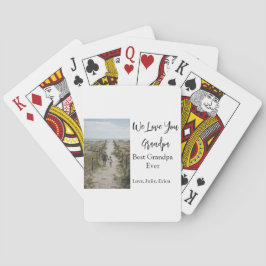 Best Opa jemals Großeltern Foto Geschenke Klassike Spielkarten