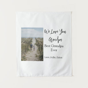 Best Opa jemals Großeltern Foto Geschenke Klassike Wandteppich
