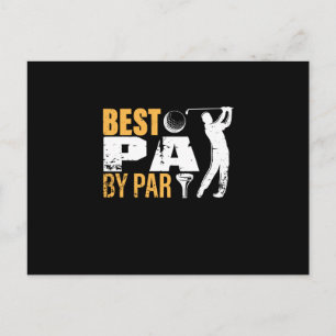 Best Pa by Par Vathers Day Gaben Golf Lover Golfer Postkarte