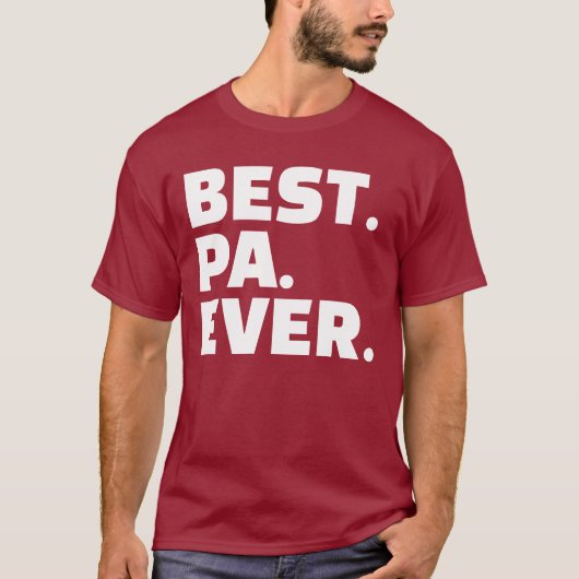 Best Pa je Großpa Fett Typografie kundenspezifisch T-Shirt (Vorderseite)