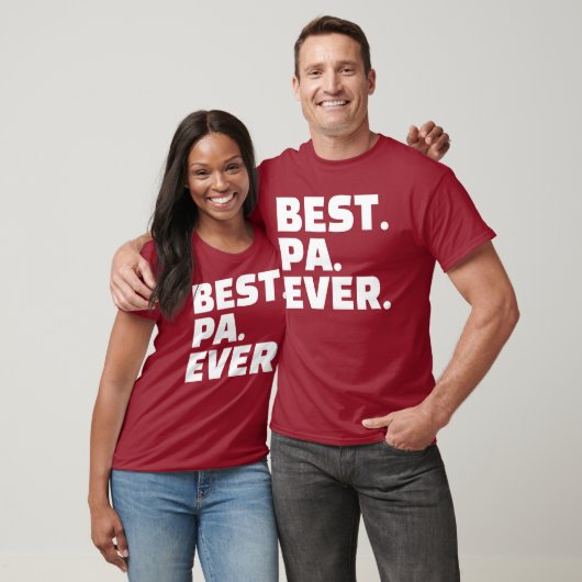 Best Pa je Großpa Fett Typografie kundenspezifisch T-Shirt (Unisex)