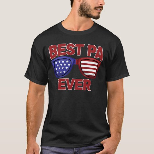 Best Pa je US Flag Grandpa Vathers Day Geschenk T-Shirt (Vorderseite)