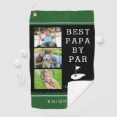 BEST PAPA BY PAR 3 FotoCollage Personalisiert Golfhandtuch (Insitu)