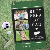 BEST PAPA BY PAR 3 FotoCollage Personalisiert Golfhandtuch