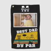 Best Papa by Par Disc Golf frisbee Custom Foto Golfhandtuch (Vorderseite)