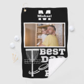 Best Papa by Par Disc Golf frisbee Custom Foto Golfhandtuch (Insitu)