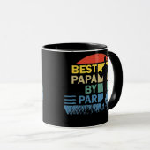 Best Papa By Par Fathers Day Papa Daddy Dad Popa Tasse (VorderseiteRechts)