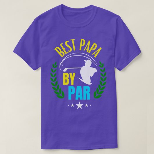 Best Papa By Par Golf Pater Golfplatz Vater T-Shirt (Design vorne)