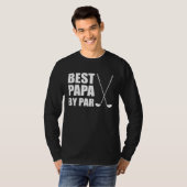 Best Papa By Par Grandpa Golfer Pun T-Shirt (Vorne ganz)