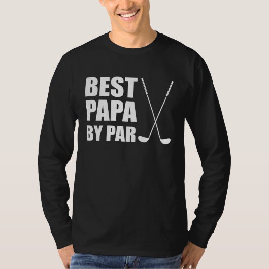 Best Papa By Par Grandpa Golfer Pun T-Shirt (Vorderseite)
