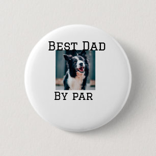Best Papa by Par Hund Haustier Foto modern einfach Button