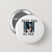 Best Papa by Par Hund Haustier Foto modern einfach Button (Vorne & Hinten)