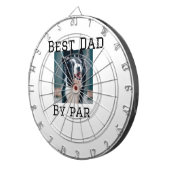 Best Papa by Par Hund Haustier Foto modern einfach Dartscheibe (Vorderseite rechts)