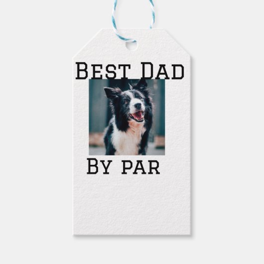 Best Papa by Par Hund Haustier Foto modern einfach Geschenkanhänger (Vorderseite)
