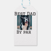 Best Papa by Par Hund Haustier Foto modern einfach Geschenkanhänger (Rückseite)