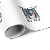 Best Papa by Par Hund Haustier Foto modern einfach Geschenkpapier (Rolleneckpunkt)