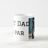Best Papa by Par Hund Haustier Foto modern einfach Kaffeetasse (Mittel)