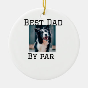 Best Papa by Par Hund Haustier Foto modern einfach Keramik Ornament