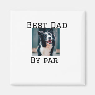 Best Papa by Par Hund Haustier Foto modern einfach Magnet
