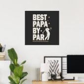 BEST PAPA BY PAR VATER DAY GOLF Design Poster (Heimbüro)
