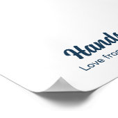 Best Papa DIY Handprint Vorlage Poster (Ecke)