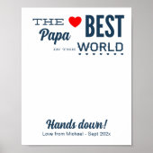 Best Papa DIY Handprint Vorlage Poster (Vorne)