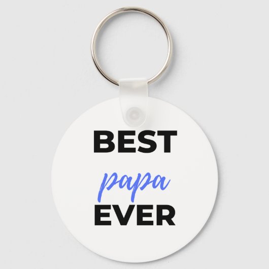 Best Papa Ever bl Schlüsselanhänger (Vorderseite)