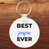Best Papa Ever bl Schlüsselanhänger (Vorderseite)