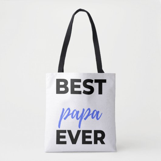 Best Papa Ever bl Tasche (Vorderseite)