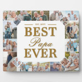 Best Papa Ever Father's Day Photo Frame Collage Fotoplatte (Vorderseite)