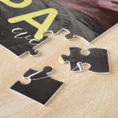 Best Papa Ever Foto Modernes Script Großa & Baby Puzzle (Seite)