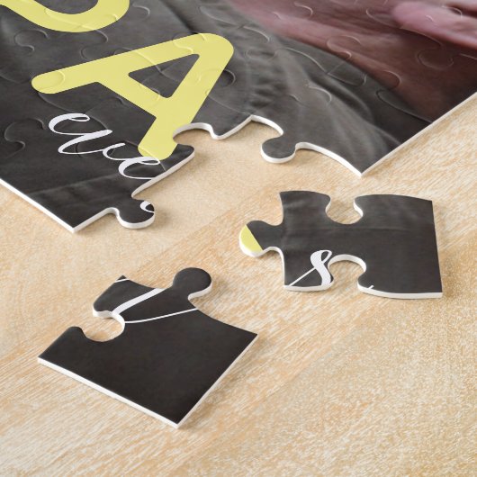 Best Papa Ever Foto Modernes Script Großa & Baby Puzzle (Seite)