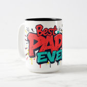 Best Papa Ever – Graffiti Legend Fathers Day Mugs Zweifarbige Tasse (Vorderseite Links)