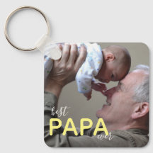 Best Papa Ever Grandpa & Baby Foto Modernes Skript