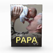 Best Papa Ever Moderne Handschrift Opa & Baby P Fotoblock (Vorderseite)
