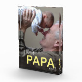 Best Papa Ever Moderne Handschrift Opa & Baby P Fotoblock (Rechts)