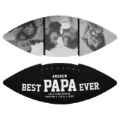 BEST PAPA EVER Moderner Cooler Schwarz-Weiß-Trend Football (Paneele)