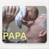 Best Papa Ever Modernes Script Foto Großa & Baby Mousepad (Vorne)