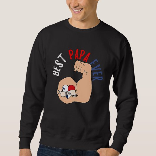 Best Papa Ever Panamanian Dad Fathers Day Sweatshirt (Vorderseite)