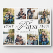 Best Papa Ever Personalized Photo Collage keepsake Fotoplatte (Vorderseite)
