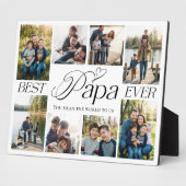 Best Papa Ever Personalized Photo Collage keepsake Fotoplatte (Seite)