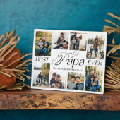 Best Papa Ever Personalized Photo Collage keepsake Fotoplatte (Seite)