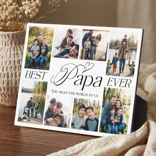 Best Papa Ever Personalized Photo Collage keepsake Fotoplatte