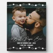 Best Papa Ever Photo 1st Fathers Day Fotoplatte (Vorderseite)
