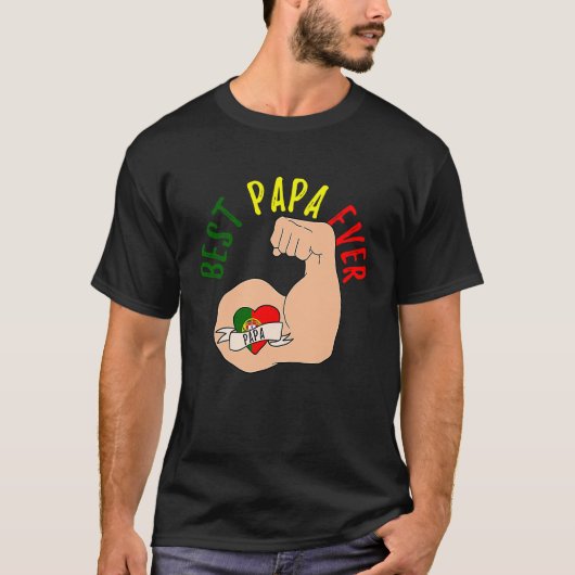 Best Papa Ever Portuguese Dad Fathers Day T-Shirt (Vorderseite)