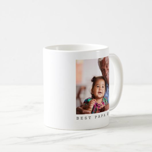Best Papa Ever Two Photo Personalized Kaffeetasse (VorderseiteRechts)